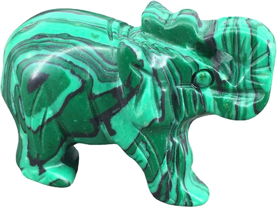 Amazon.co.jp: NaturalCrystal 彫刻合成マラカイト宝石