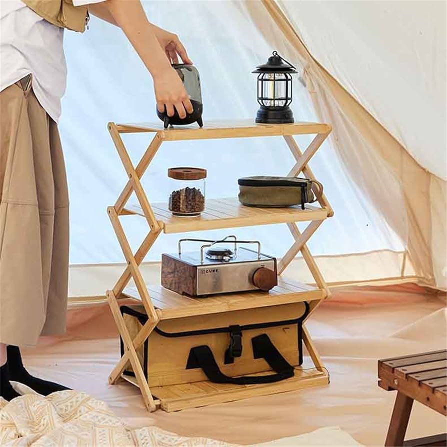 Amazon.co.jp: 折りたたみラック アウトドア キャンプ ポータブル