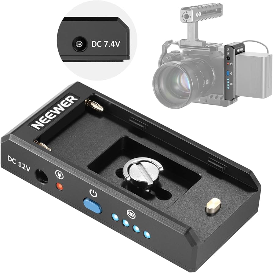Amazon | NEEWER NP-Fバッテリーアダプタープレート LEDバッテリー