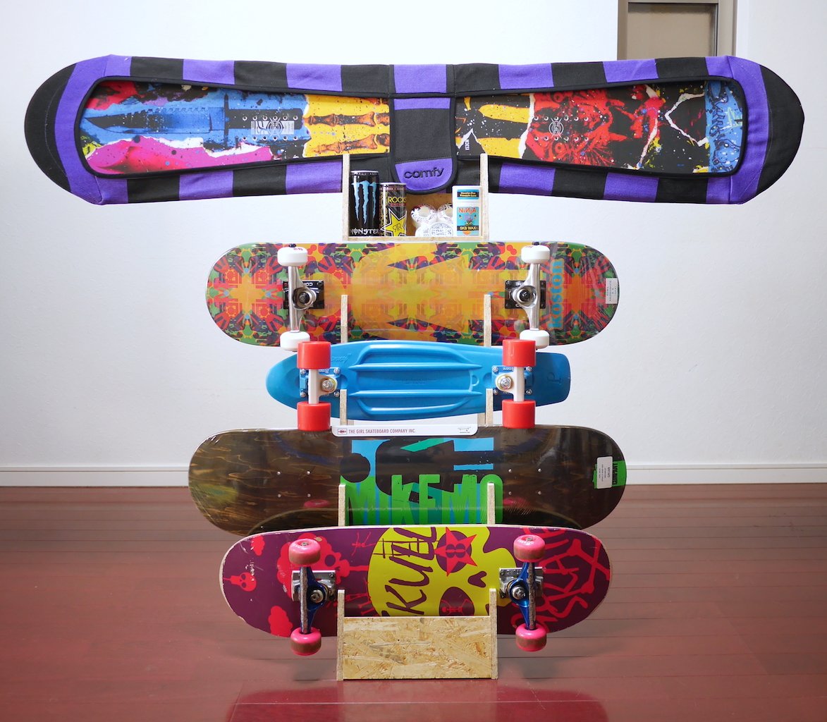 Amazon.co.jp: スノーボード&スケートボード ディスプレイラック V3