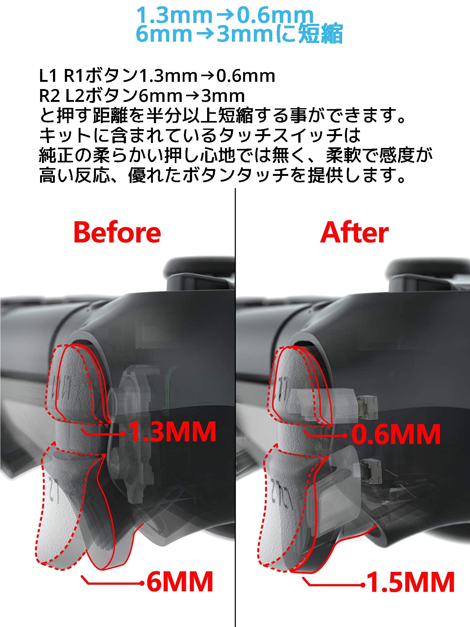 Amazon | eXtremeRate タクタイルクリッキーキット PS4コントローラー