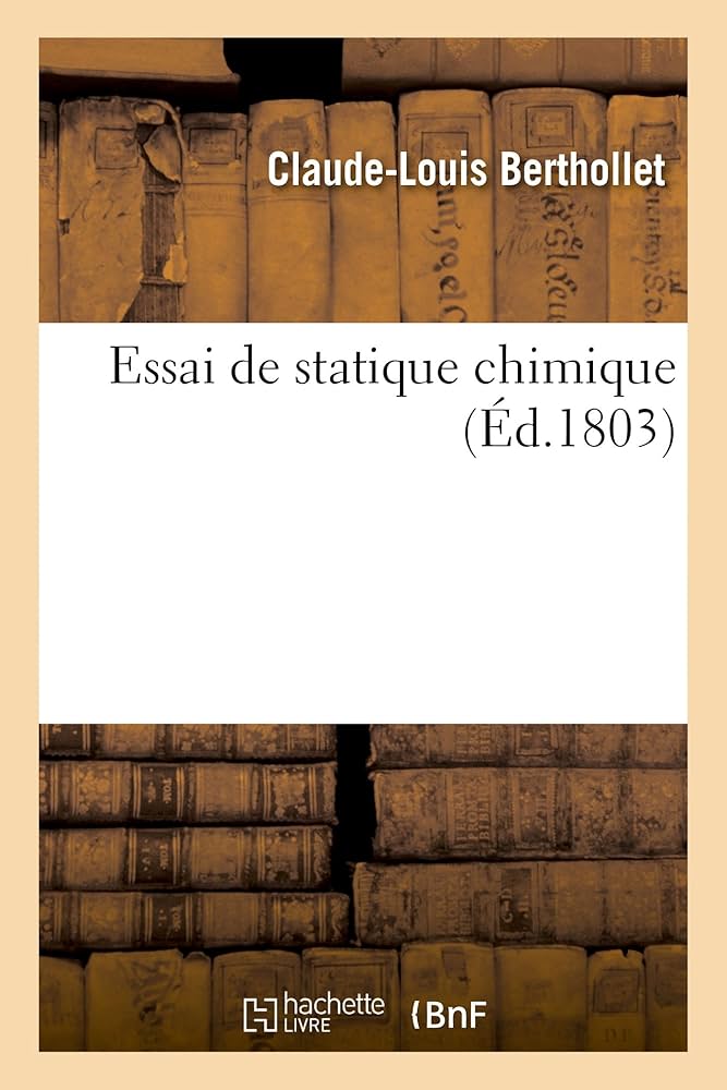 Amazon | Essai de Statique Chimique | Berthollet, Claude-Louis