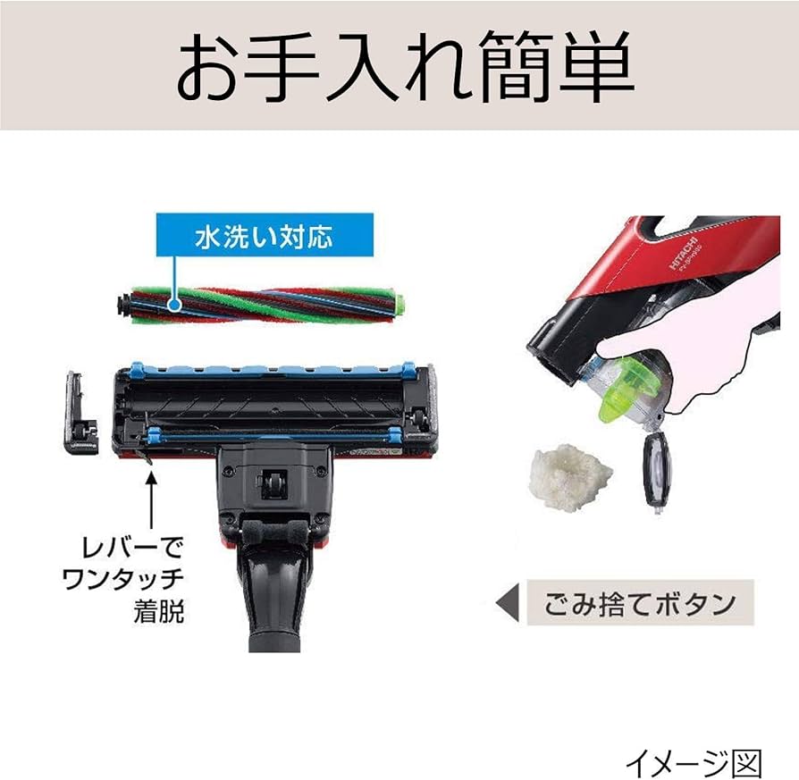 Amazon | 日立 掃除機 コードレス スティッククリーナー 本体日本製