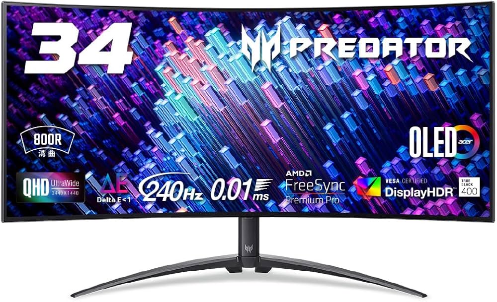 Amazon.co.jp: Predator ゲーミングモニター 34インチ 21:9 UWQHD OLED