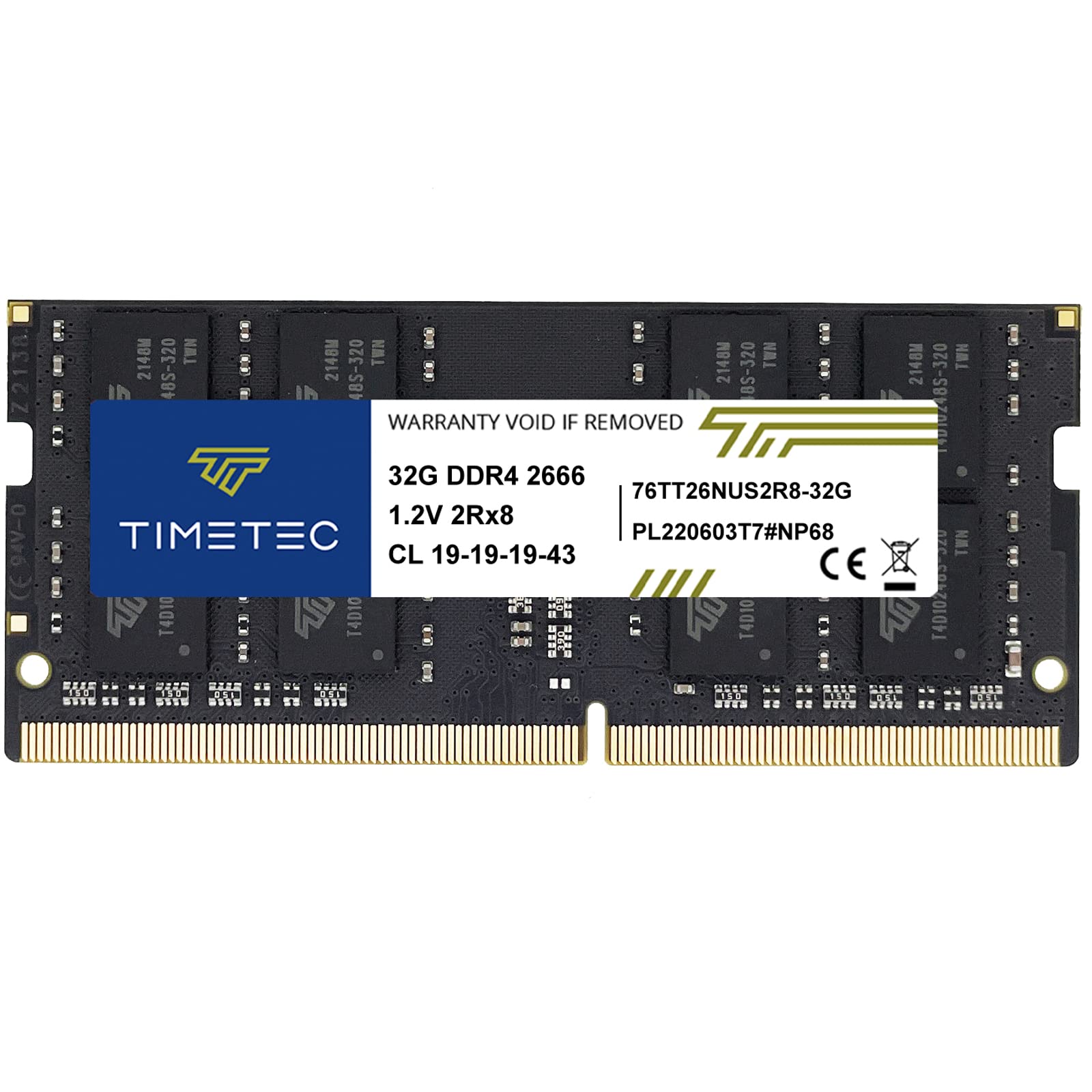 Amazon.co.jp: Timetec 32GB DDR4 2666MHz PC4-21300 Non-ECC アン