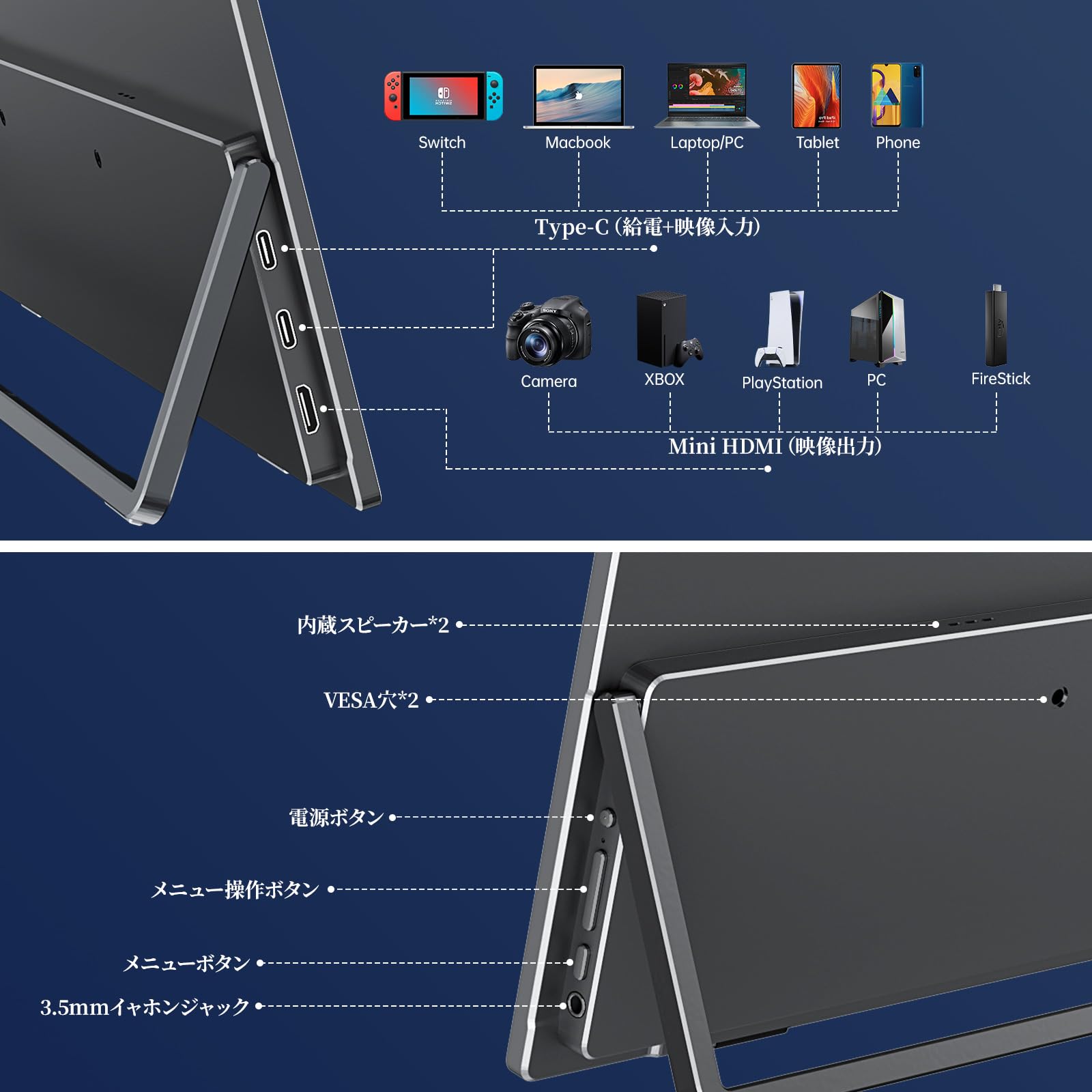 Amazon.co.jp: VisionOwl MD-156A Mobile Monitor, 15.6 Inches