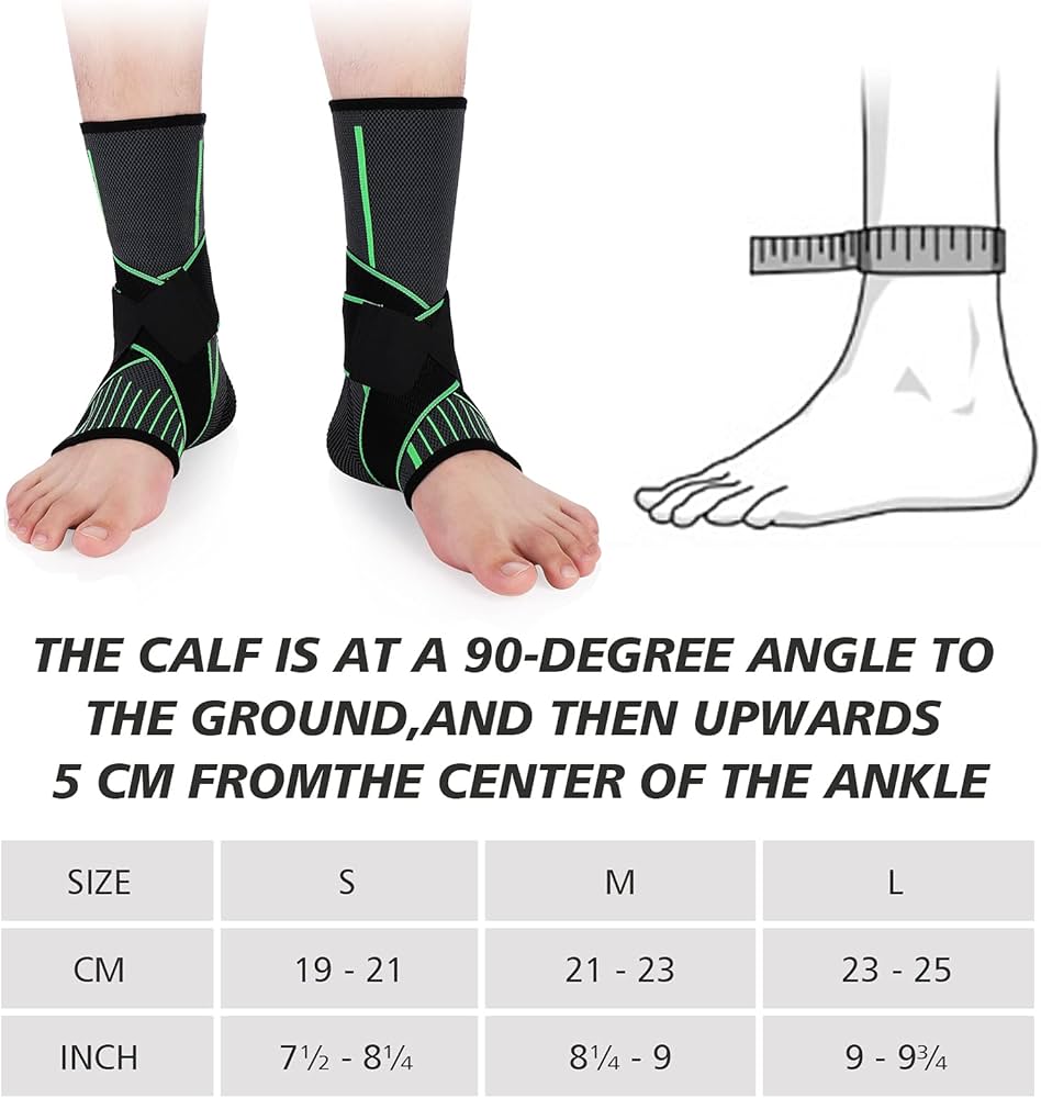 Amazon | 足首ブレース、足首ブレース圧縮サポートスリーブ、調節可能