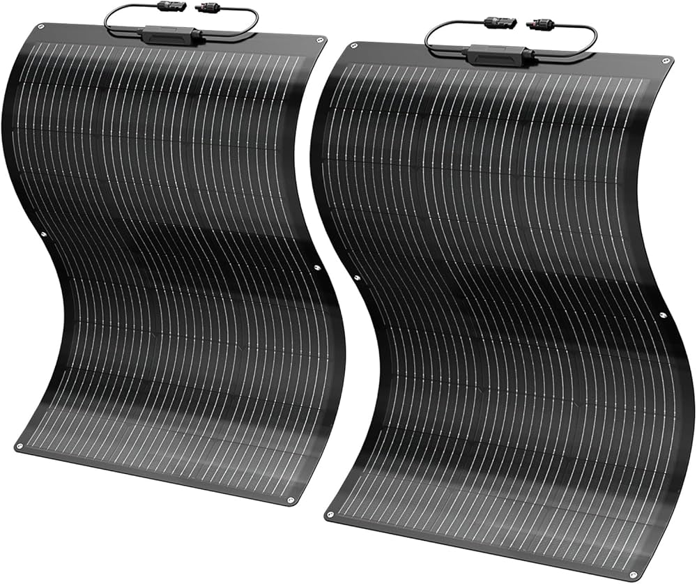 Amazon | BougeRV ソーラーパネル 100W 2枚セット 太陽光パネル 太陽光