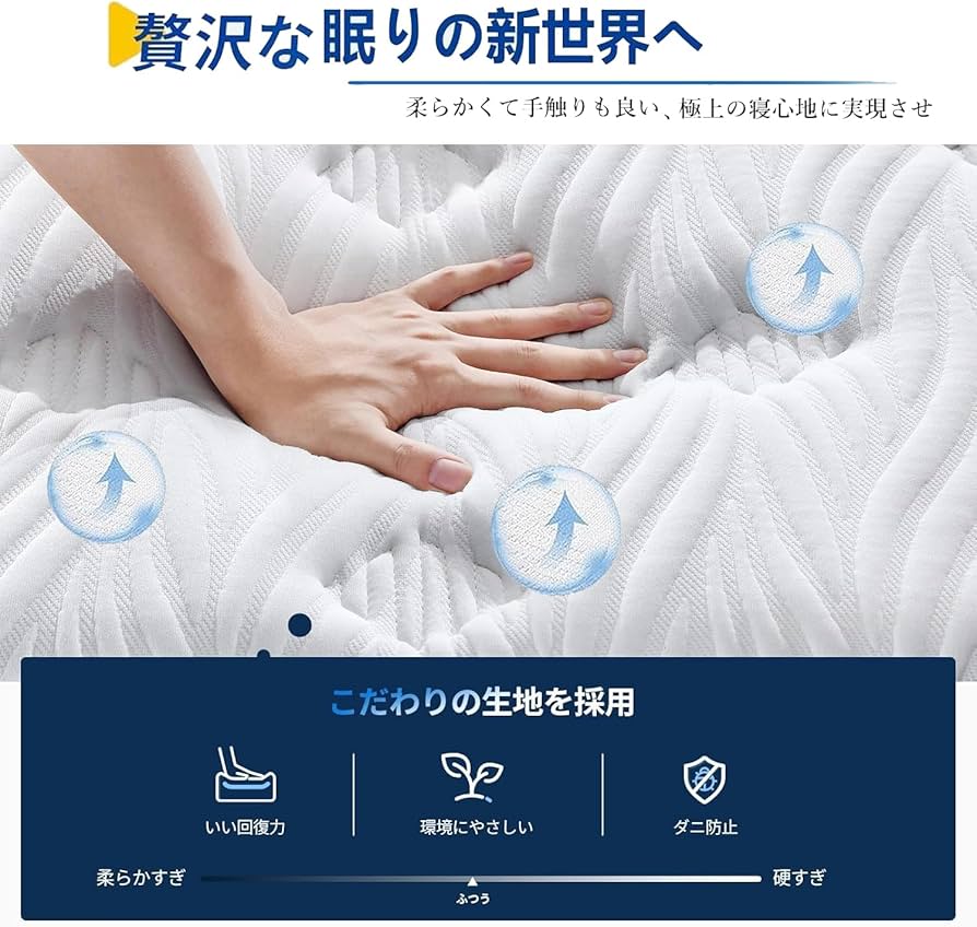 Amazon.co.jp: Avenco マットレス クイーン 高反発 ポケットコイル