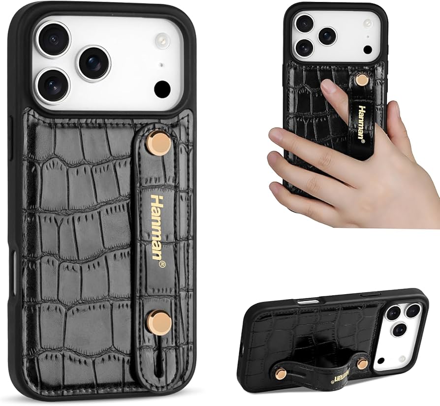 Amazon.co.jp: Hanman 適用される iPhone 17 Pro Max用レザーケース