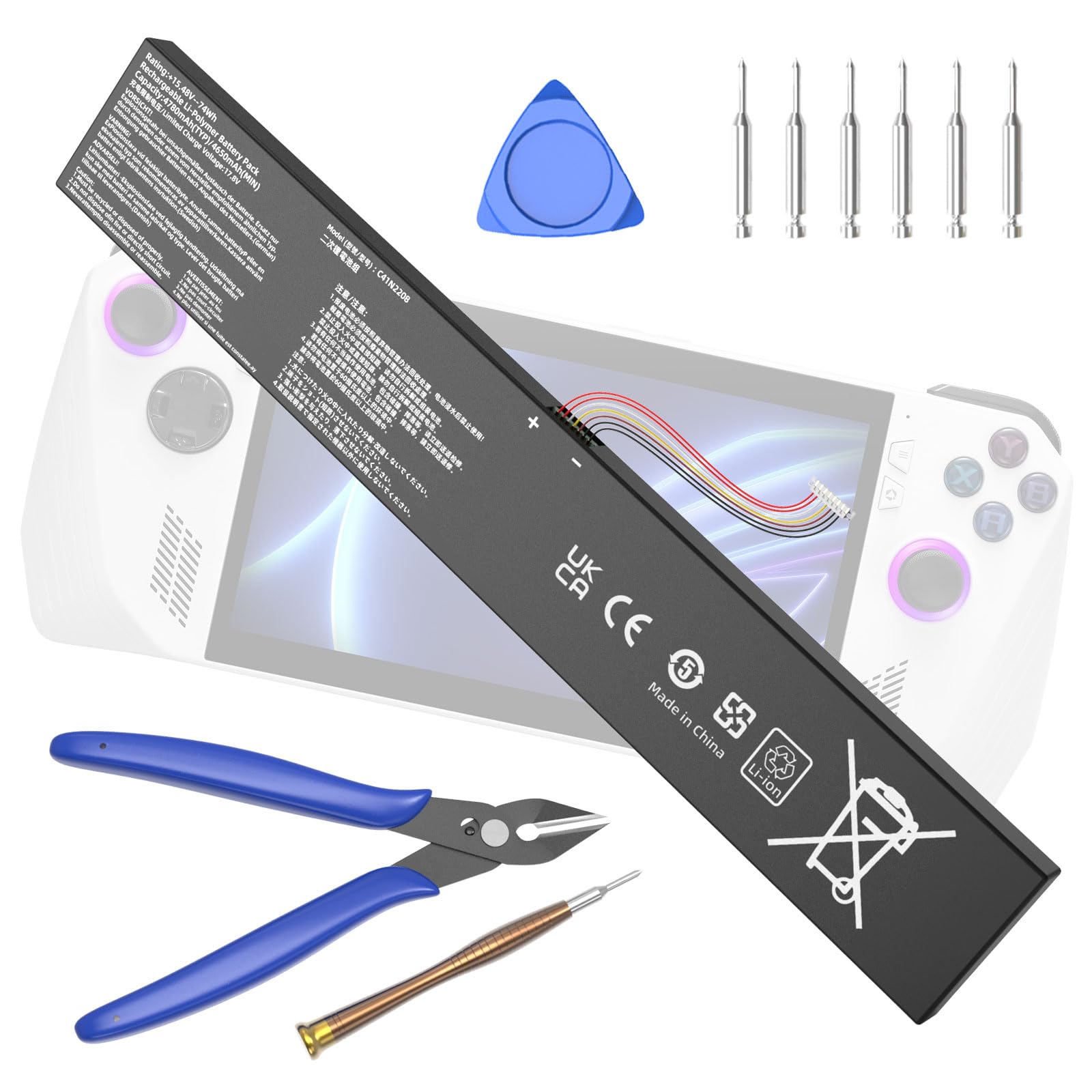 Amazon.com: JGTM C41N2208 74Wh Battery Upgraded Kit for ASUS ROG