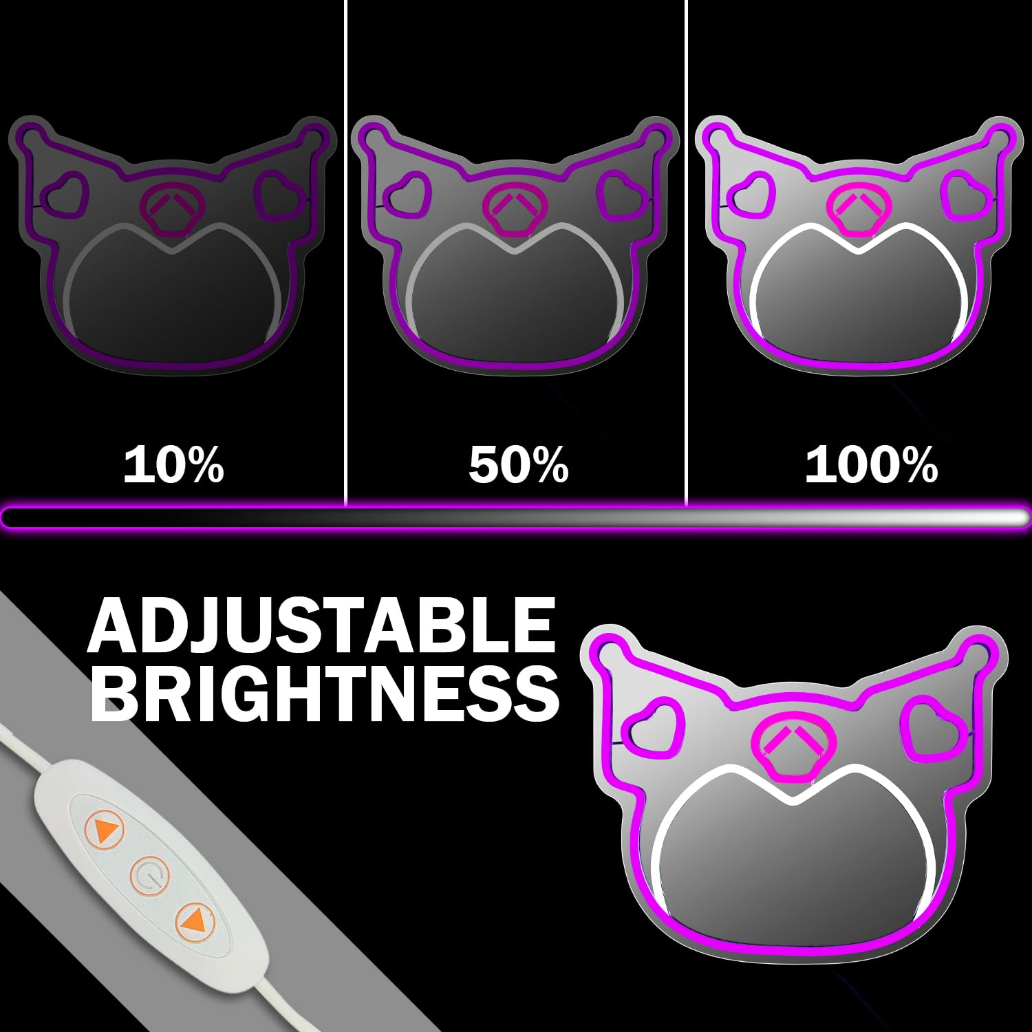 Amazon.co.jp : チェンヤル アニメ クロミ ネオン ミラー サイン 調光