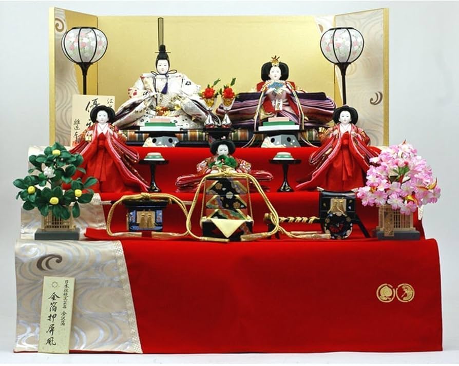 Amazon | 東玉 雛人形 三段飾り 「優雅雛」 衣装着 十二単 五人飾り