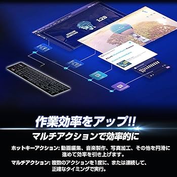 Amazon.co.jp: HSV298 キーボード 左手デバイス ショートカットキー 15