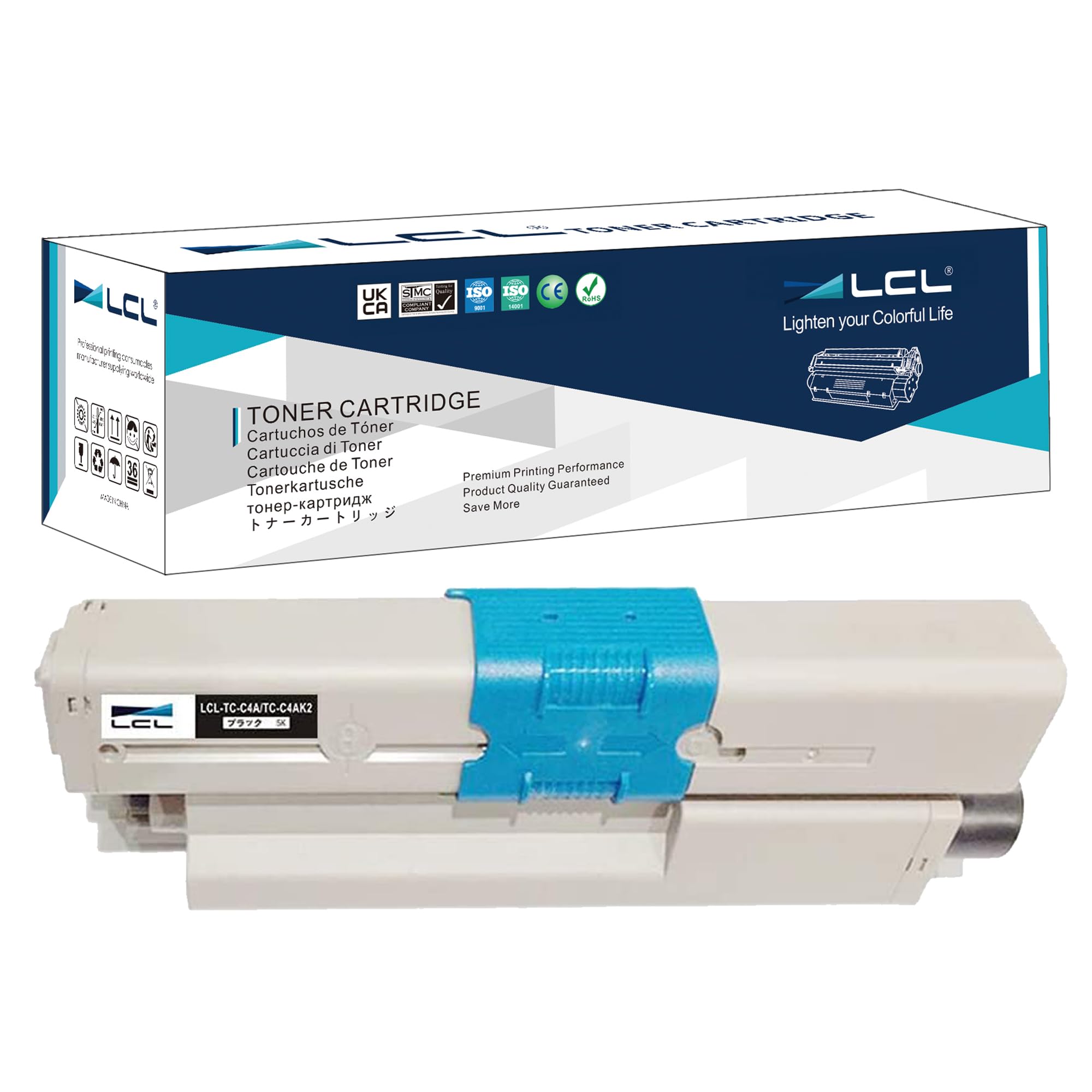 Amazon.co.jp: LCL OKI用 TC-C4A TC-C4AK2 (1パック ブラック） 互換