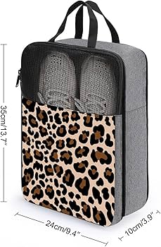 Amazon.co.jp: シューズケース 靴袋 豹柄 ヒョウ柄 シューズバッグ