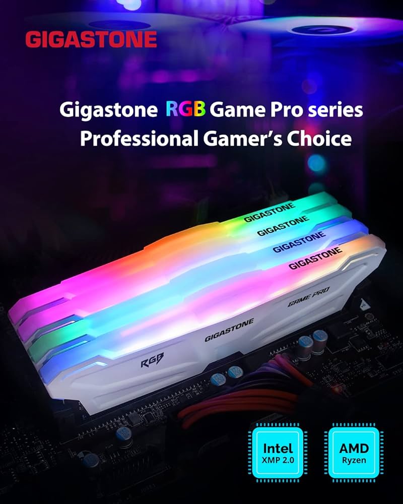 Amazon.co.jp: 【発光型 DDR4】GIGASTONE Game PRO 8GBx2枚 (16GB Kit