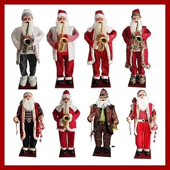Amazon.co.jp: 歌うダンシングサンタクロース、等身大電動サンタ像