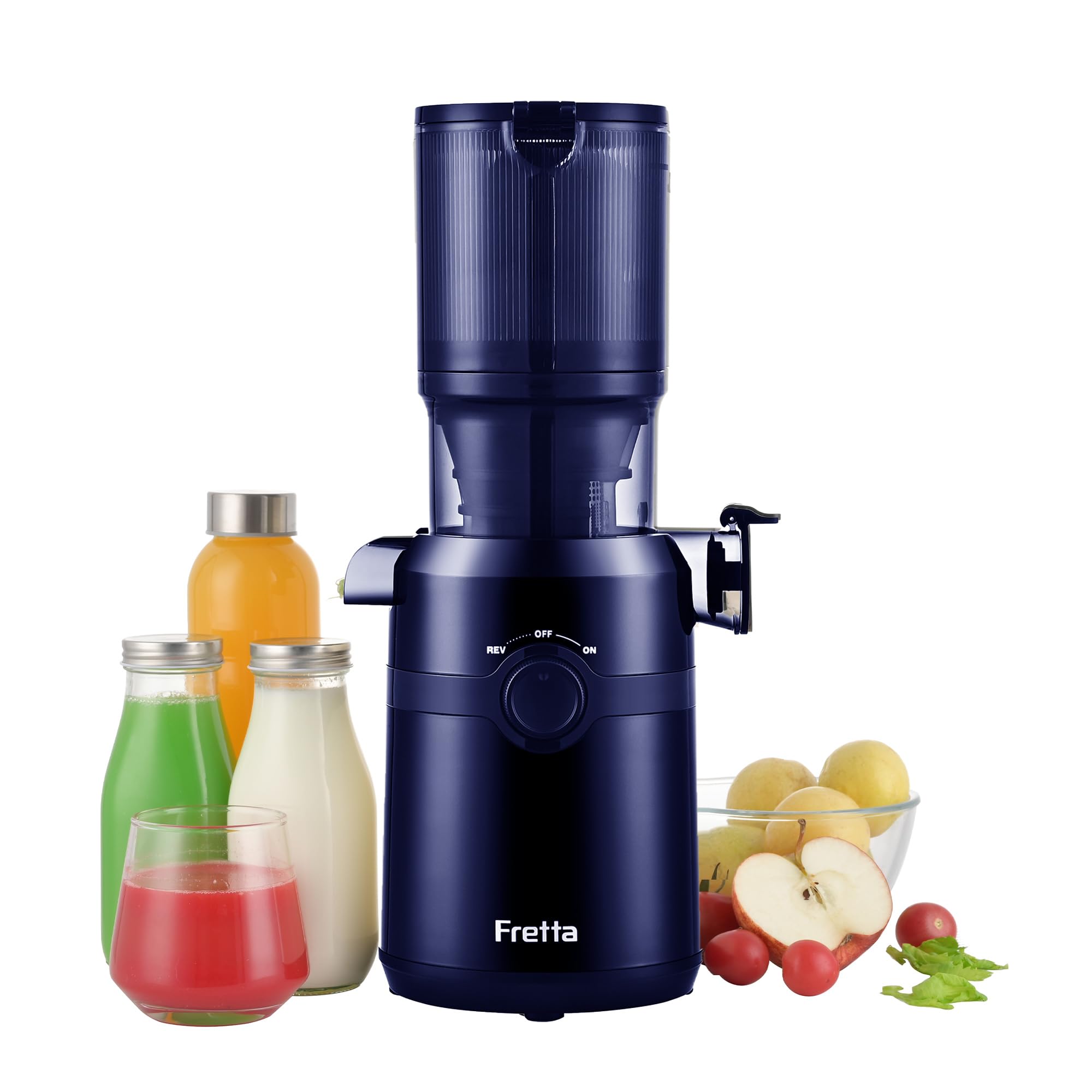 Amazon.co.jp: Fretta ジューサー 10.8cm広い投入口 1L大容量 スロー