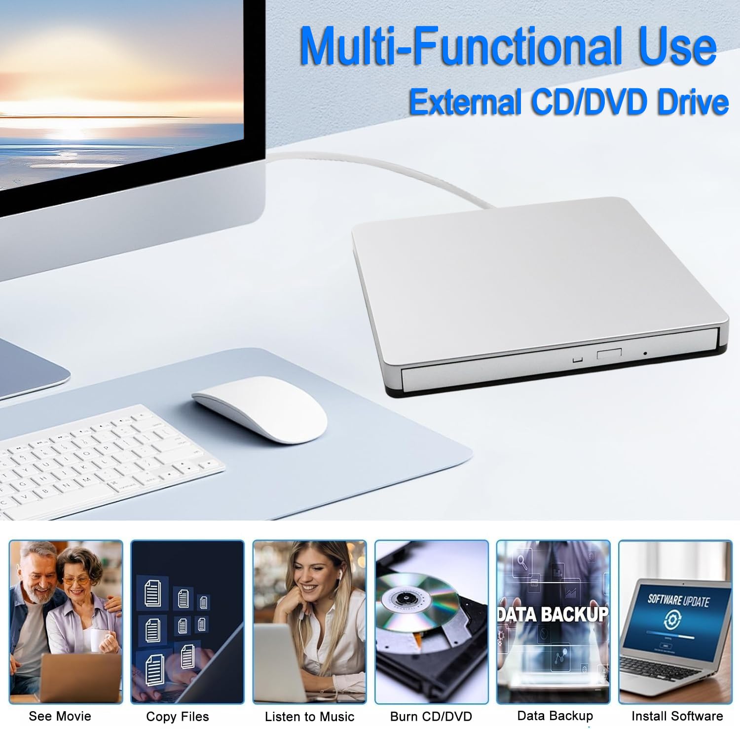 Amazon.co.jp: VikTck 外付けUSB-C SuperDrive DVD CDドライブ