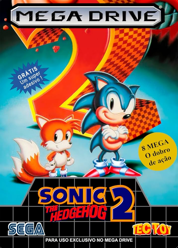 Mega Drive - Sonic the Hedgehog 2 - Superpôster OLD!Gamer | Amazon