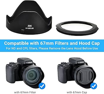 Amazon | JJC 可逆式レンズフードと67mmフィルターアタブターリンク