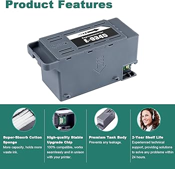 Amazon.com: BAALAND E-9345 Ink Maintenance Box for Epson ET-8550