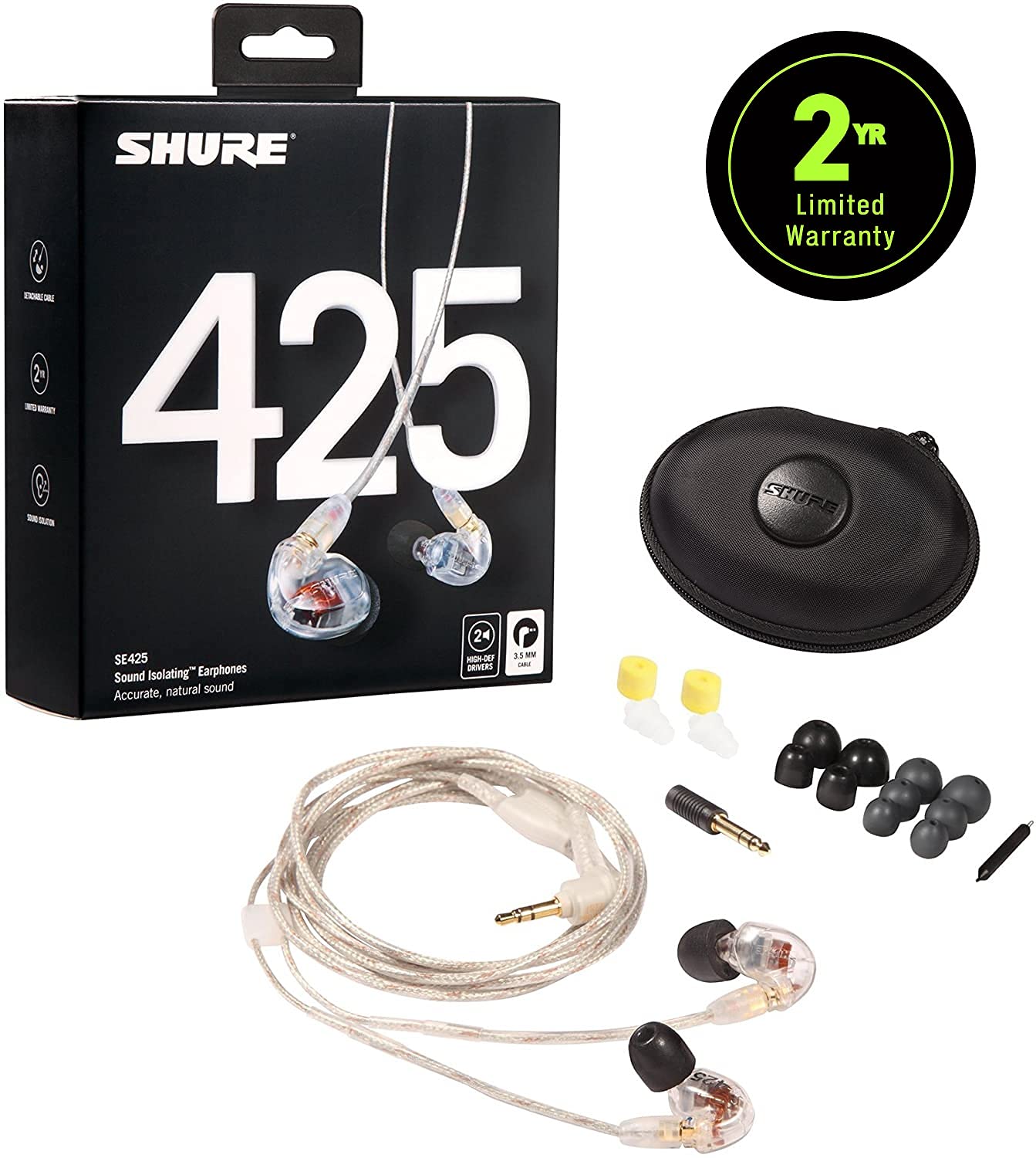 Amazon.com: Shure SE425 PRO Wired Earbuds SE215 PRO Wired Earbuds