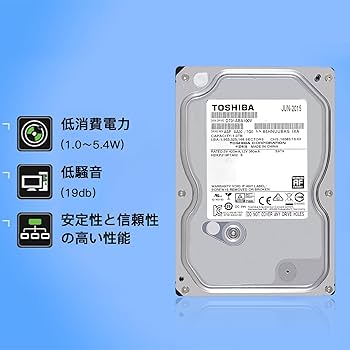 Amazon | 【整備済み品】 東芝 HDD 1TB, 3.5インチ 内蔵