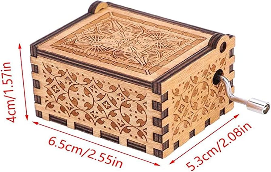 Amazon | オルゴールオルゴール木製ハンドルクランクオルゴールハリー