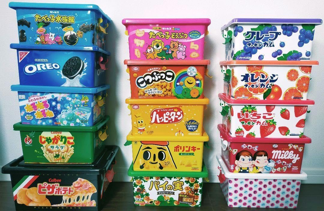 Amazon.co.jp: お菓子 収納ケース コンテナボックス 箱 セット