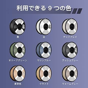 Amazon.co.jp: QIDI TECH マットPLA Rapidoフィラメント1.75mmブラック