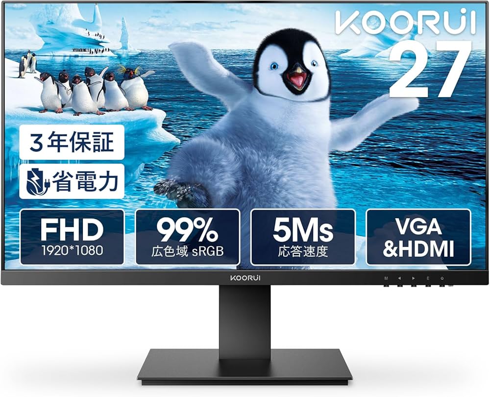 Amazon.co.jp: KOORUI モニター 27インチモニター ディスプレイ PC
