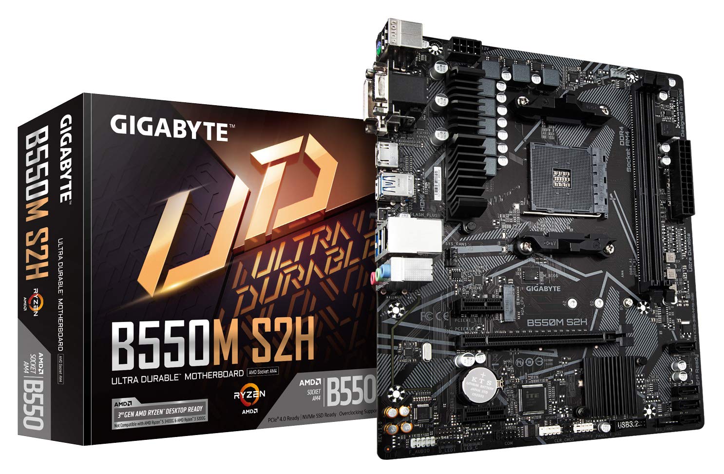 Amazon | GIGABYTE B550M S2H マザーボード MicroATX [AMD B550 チップ