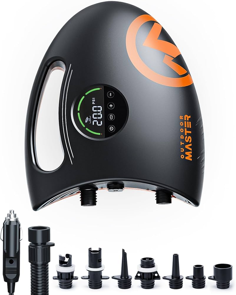 Amazon.co.jp: OUTDOORMASTER 電動エアーポンプ 大容量【88Wh内蔵