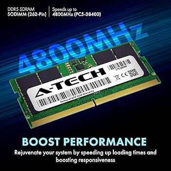 Amazon.co.jp: A-Tech 16GB DDR5 4800MHz SODIMM PC5-38400 CL40 262