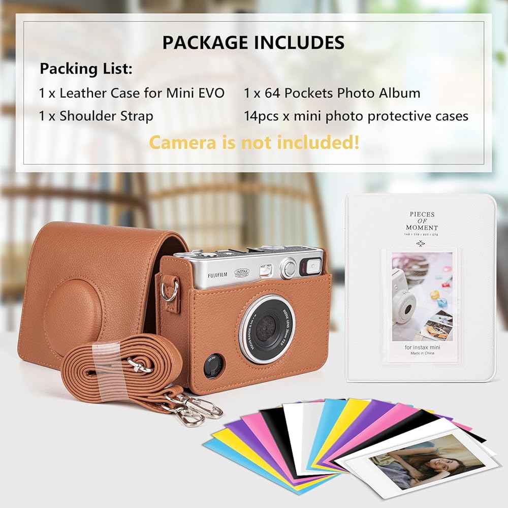 Amazon.com : HIYQIN Mini Evo Camera Case - Protective PU Leather