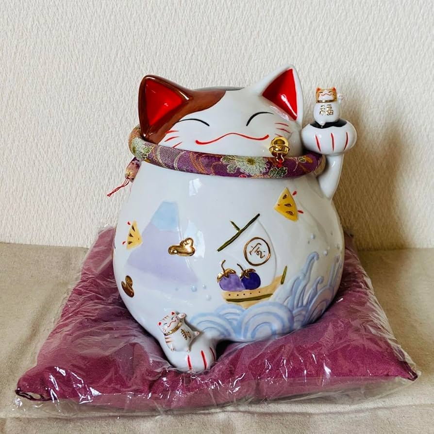 Amazon.co.jp: 猫舎 道楽堂本舗 招き猫 貯金箱 : おもちゃ