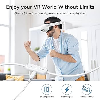 Amazon.co.jp: AMVR Linkケーブル 5m 急速充電Compatible with Quest3S