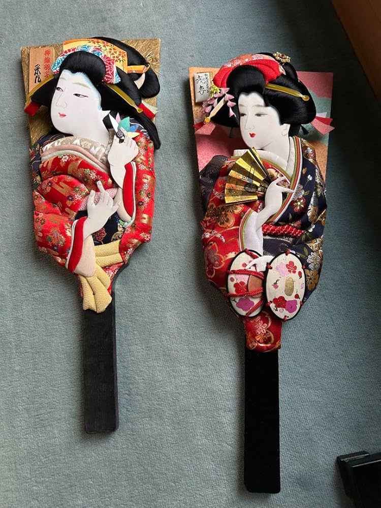 Amazon | 押絵羽子板セット 季節 年中行事 正月 羽子板 羽子板台 飾り