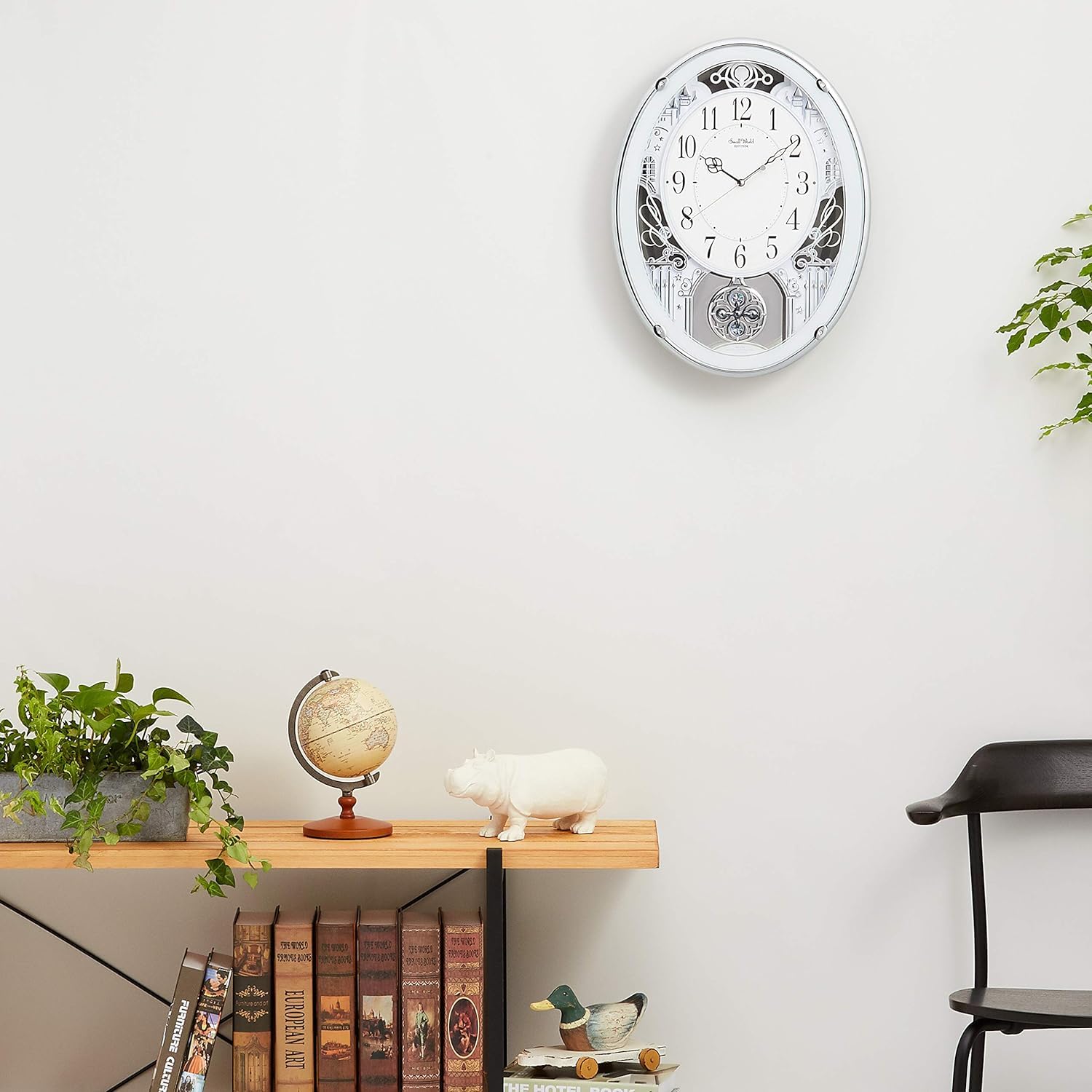 Amazon.co.jp: リズム(RHYTHM) 掛け時計 電波時計 アナログ スモール