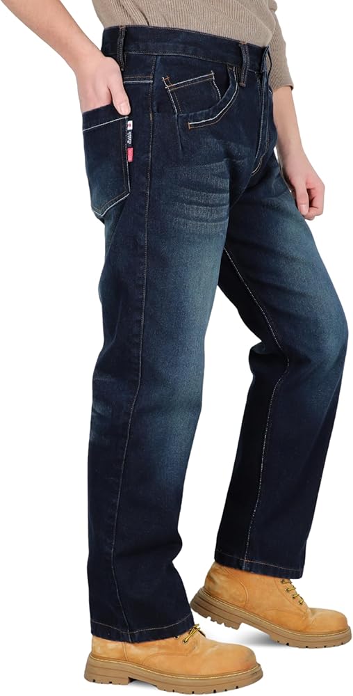 BOCOMAL FR Pants for Men Relax Fit Flame Resistant Jeans Heavy