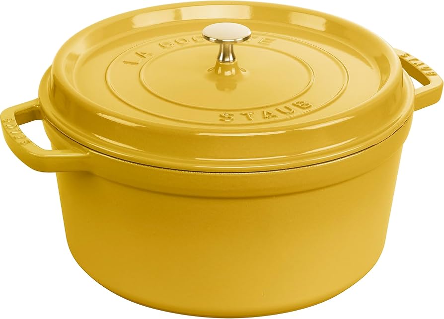 Amazon.com: Staub Cast Iron Round Cocotte, Dutch Oven, 7-quart