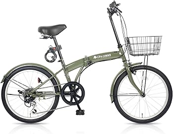 Amazon | 折りたたみ自転車 20インチ CC-10 外装6段変速ギア フロント