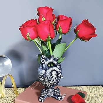 Amazon.co.jp: 解剖学的心臓花瓶装飾的な樹脂花瓶、エレガントなハート