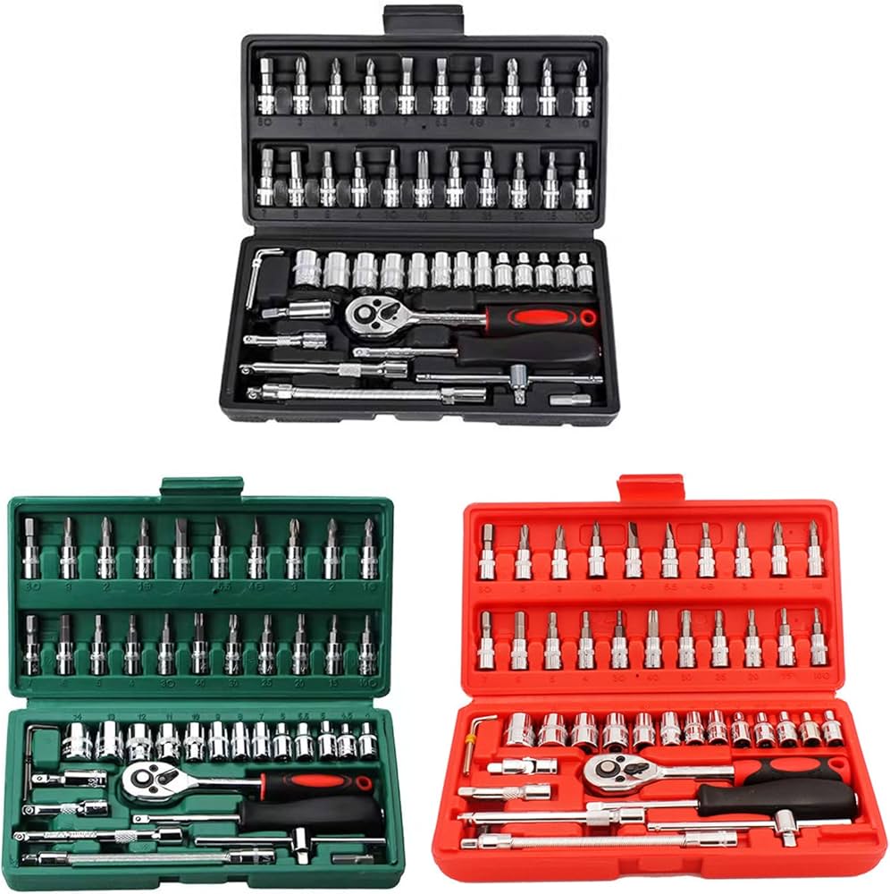 Amazon | クロムバナジウム鋼ソケットレンチセット 1/4 ラチェット