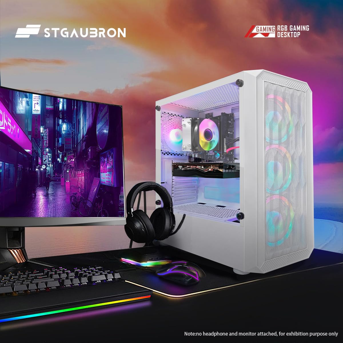 Amazon.com: STGAubron Gaming PC Computer Desktop, AMD Ryzen 5 2600