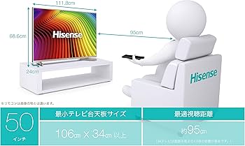 Amazon | ハイセンス Hisense 50V型 液晶 テレビ HJ50N5000 4K 外付け