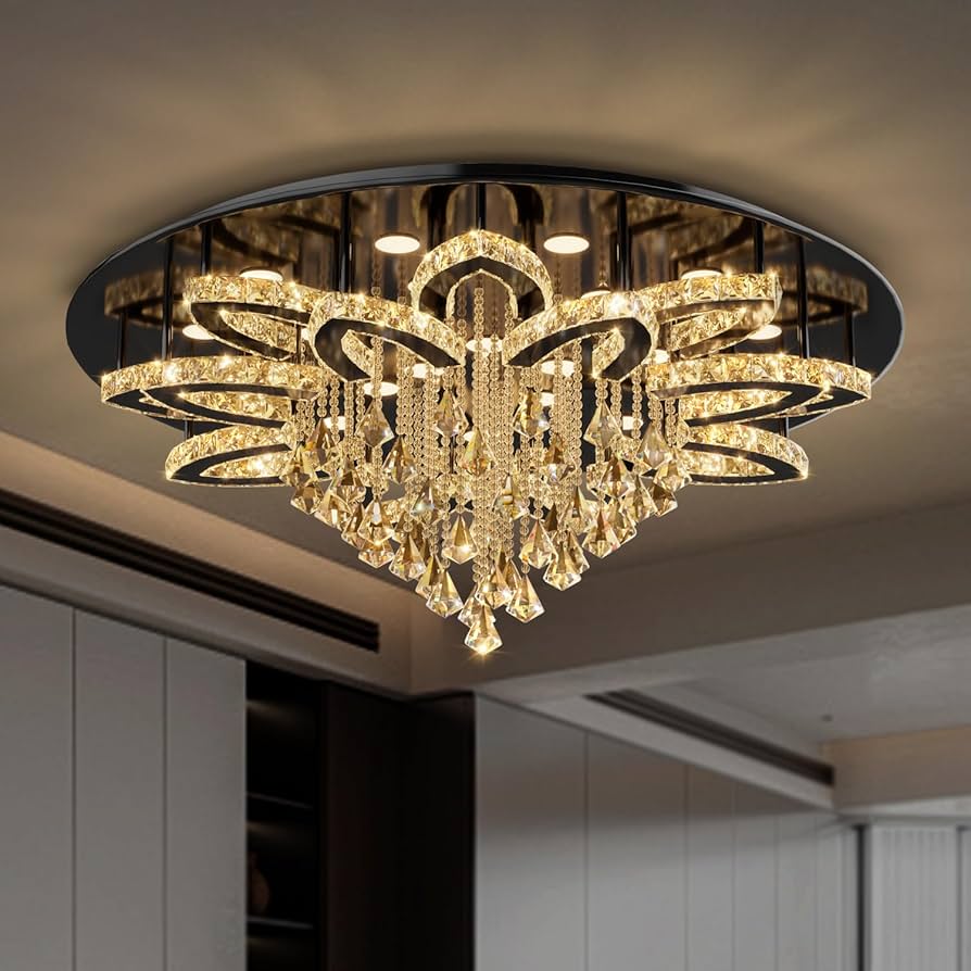 Flashing God W40 Modern Crystal Chandelier for Living Room Crystal