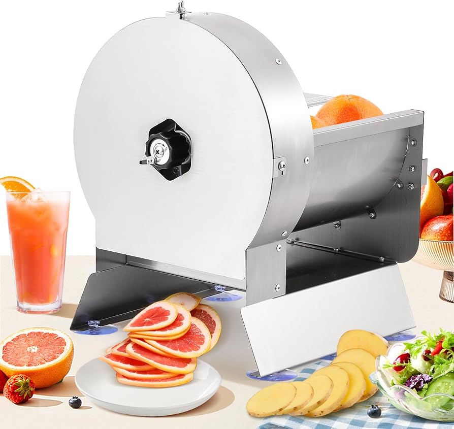 Amazon | Huanyu 電動スライサー 業務用野菜スライサー 電動・手動両用